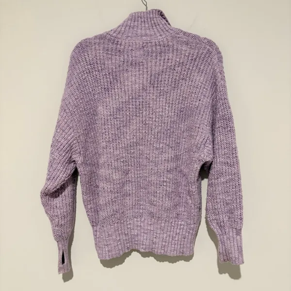 Aerie offline cotton chillside half zip sweater purple size‎ XS. Thumbholes. - Image 2