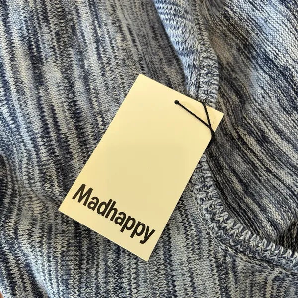 NWT MADHAPPY‎ Small Summer Collection Melange Dress in Blue Scoop Back Tank Boho - Image 8