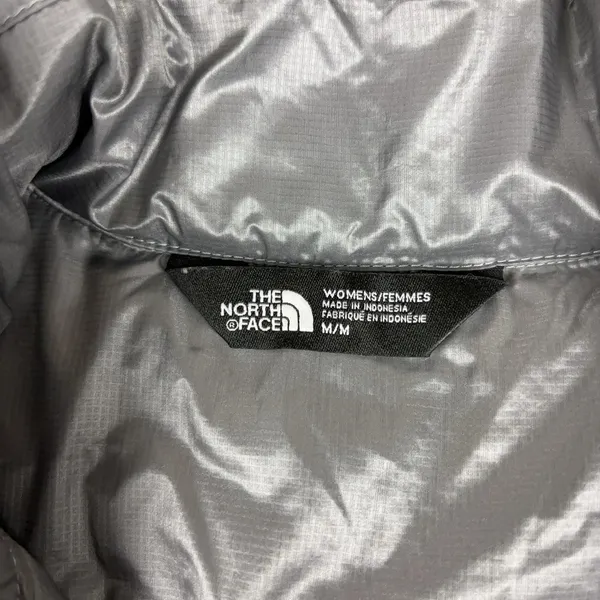 The North Face ThermoBall Puffer Vest Womens Medium Gray Quilted Zip Insulated - Image 4
