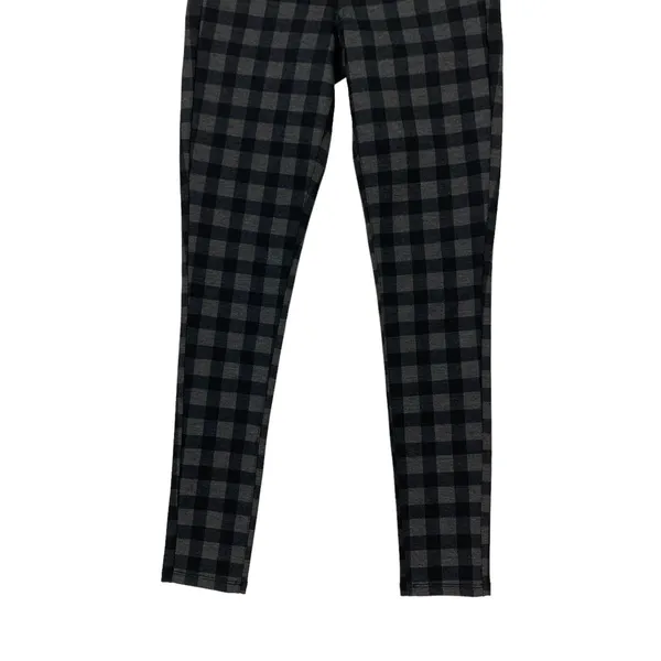 Aqua Pants Small Black Gray Skinny Stretch Gingham Workwear Office Business - Image 3