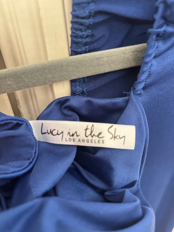 Lucy in the Sky Mini Dress Blue - Image 2