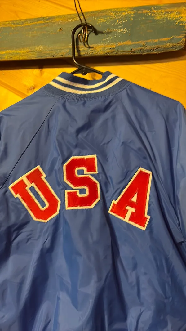 OLYMPIC PRIDE Vintage USA baseball jacket Blue Size M - Image 2