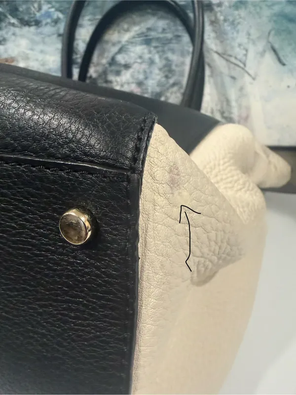 Kate Spade New York Magnolia Park Ollie Bag Purse Cream Black EUC - Image 4