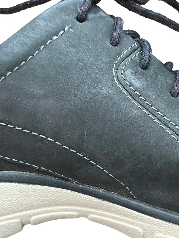 Clarks Wave Go Women’s 9.5 Navy Nubuck Leather WaveWalk Shoes Used - Image 11