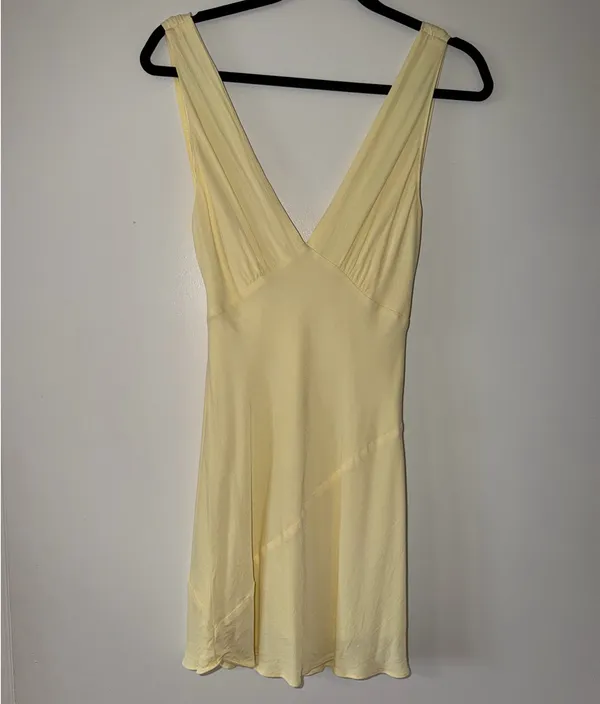 Meshki Yellow Mini Dress - Image 3
