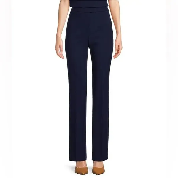Banana Republic Italian Wool Slim Straight Pants 8 Dark Academia Quiet Luxury - Image 8