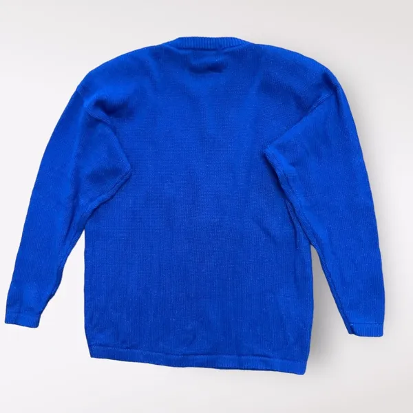 Western Connection Vintage Sequined‎ Sweater Womens Medium Blue Beaded - Image 5