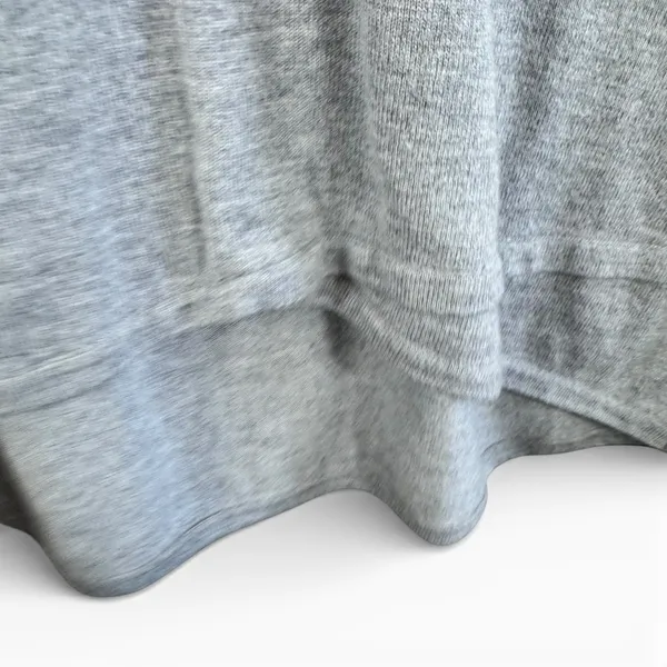 White House Black Market Womens Heather Grey V-Neck Knit Pullover Hoodie Size M - Image 3
