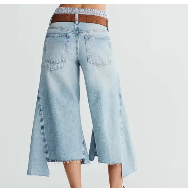 We The Free Ripple Wide Leg Crop Jeans in Little Coast sz 25 NWT - Image 3