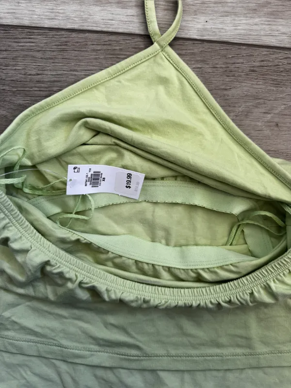 Old Navy Light Green Halter Crop Top - Image 3