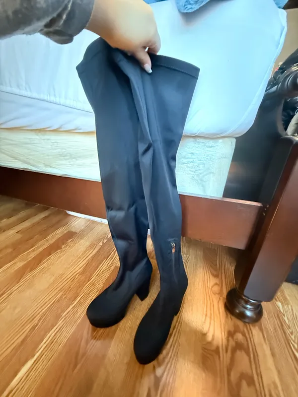 Dolls Kill Black Thigh-High Boots - Image 9