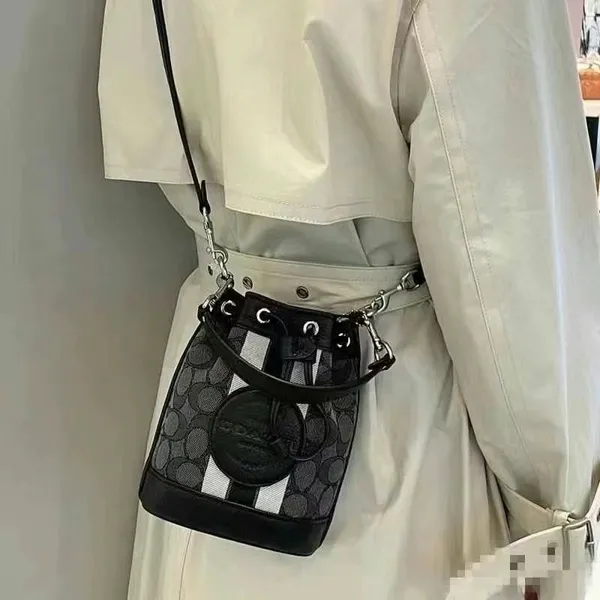 NWT Coach C8322 Mini Dempsey Bucket Bag In Signature Jacquard - Image 7