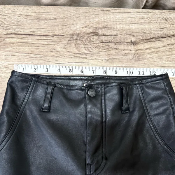 We the free LEVEL UP VEGAN‎ SLIT PANTS IN BLACK BY FREE PEOPLE size 25 - Image 10