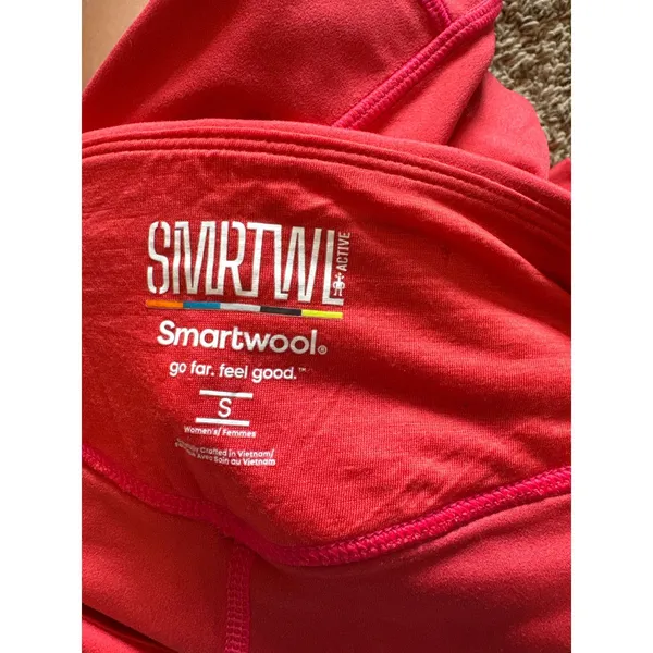 Smartwool berry red athletic biker shorts - Image 4