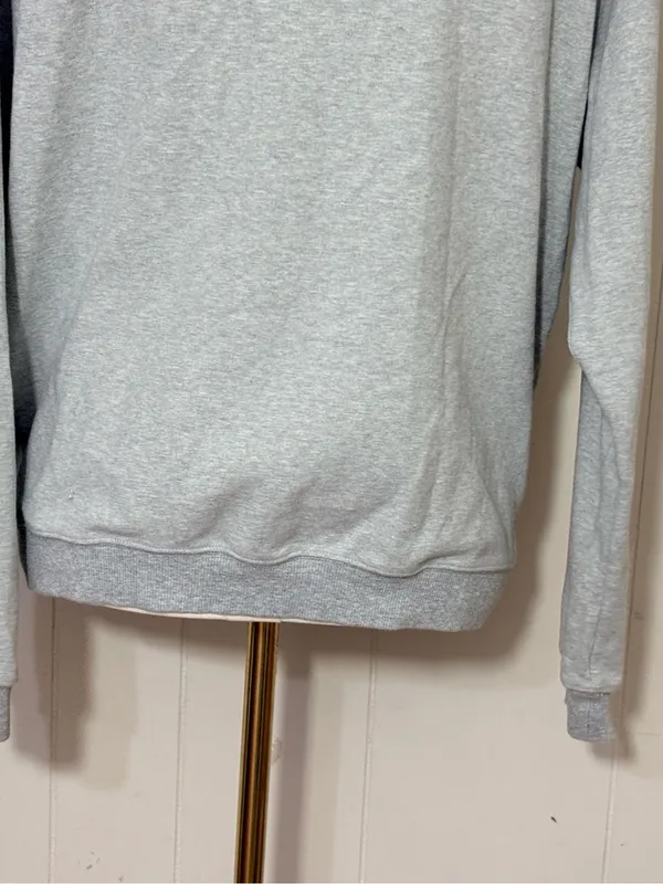 P’Tula Heather Gray Full Zip Athletic Hoodie XS Logo Zip Up Sweatshirt - Image 10