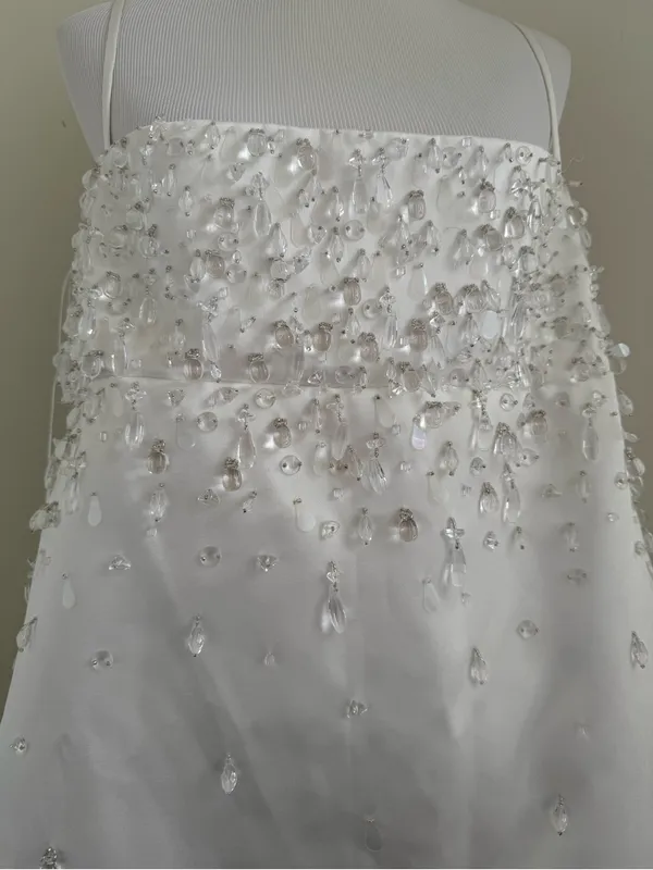 NWT Retrofete Cornelia Crystal Embellished White Mini Short Dress Sz XL - Image 6