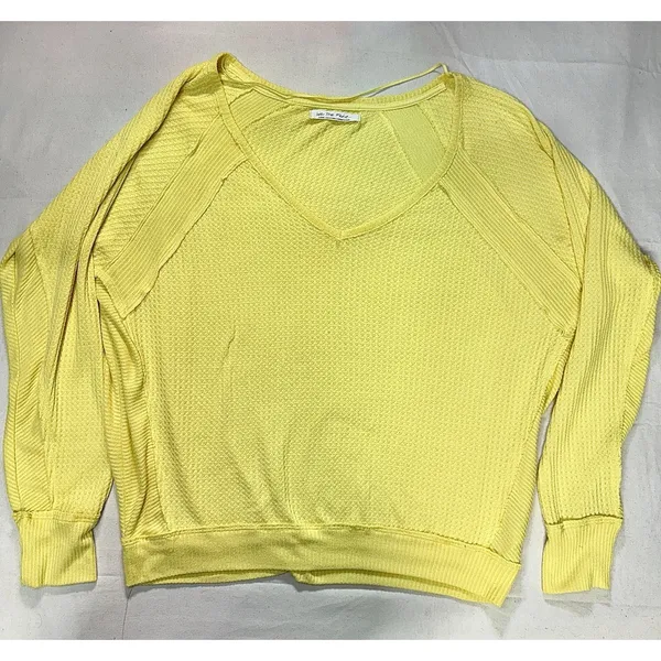 We The Free Santa Clara Top Large Oversized Yellow Dolman Boho (F6 - Image 2