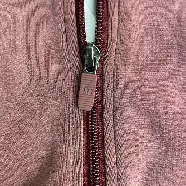 Lululemon Brushed Softstreme‎ Funnel Neck Full Zip Red Merlot - Image 4