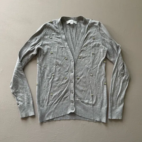 Loft Wool Blend Embellished Cardigan - Image 2
