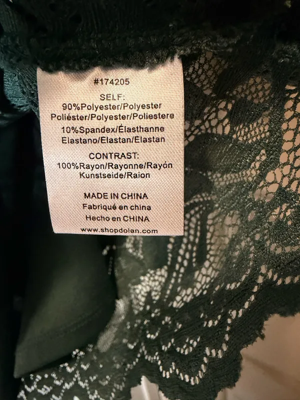 Dolan Boxy Anthropologie Lace Tee Green - Image 7