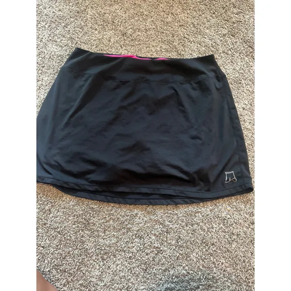 Skirt‎ Sports Womens Gym Girl Ultra Skort Black Pink Running Tennis Skirt Large - Image 2