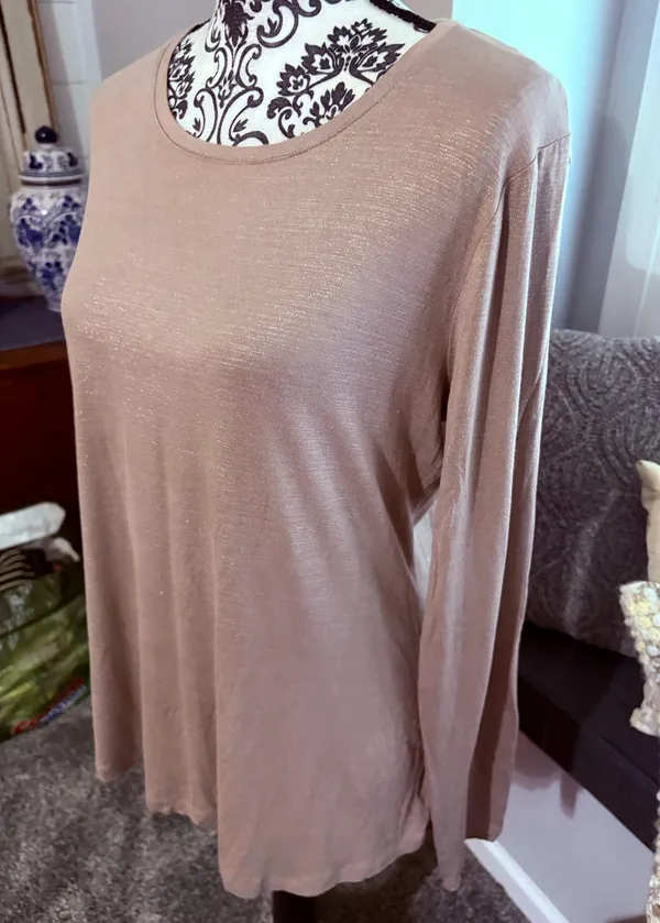 Apt 9 size large grey sparkly tunic top - Image 5