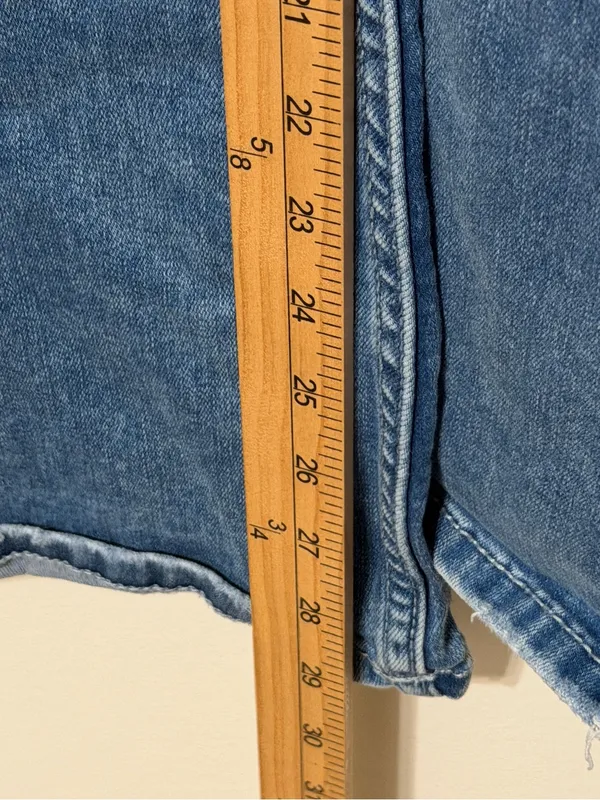 Aerie Pull On Baby Flare Jeans Size Large Medium Blue Stretch Retro Boho 90s - Image 7