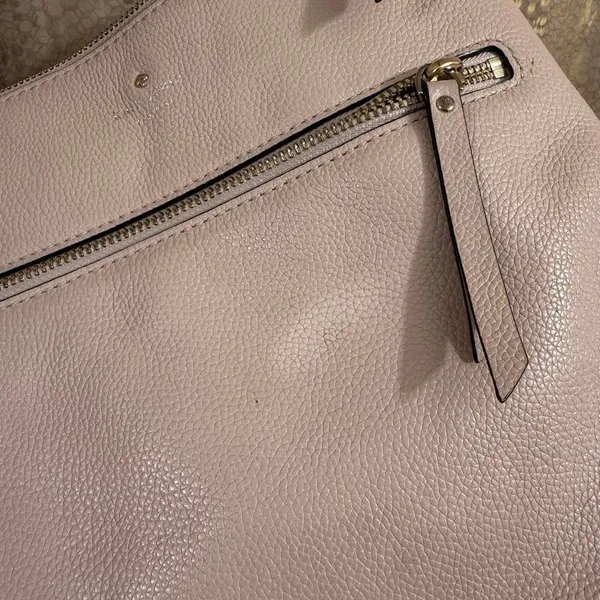 Kate Spade Pinky Beige Pebble Leather Crossbody Purse and Card Wallet Set - Image 6