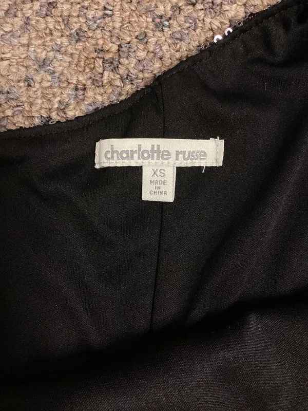 Charlotte Russe Purple Sequins Dress Size XS - Image 4