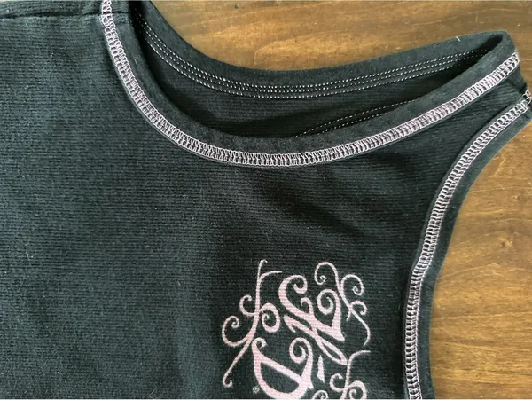 Harley Davidson Womens Small Black Ribbed Tank Top Pink Graphic Rhinestones Y2K - Image 10