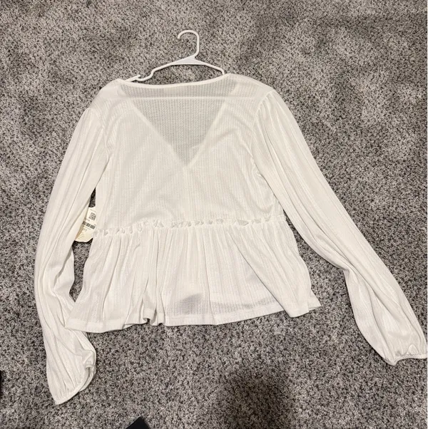 Altar'd State white peplum blouse - Image 2