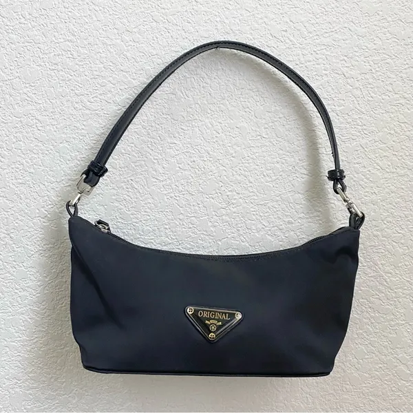 Vintage Y2K The Original Brand Black Nylon Mini Bag Shoulder Bag - Image 6