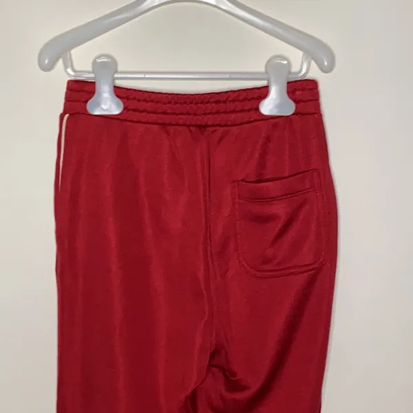 Aritzia Wilfred Free Shimada red track pants with ankle zip size XXS - Image 5