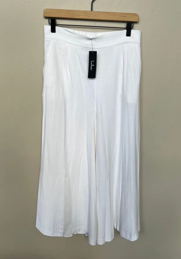 Lulu’s NWT Sail With Me White High-Waisted Wide-Leg Pants Palazzo Size Medium - Image 4
