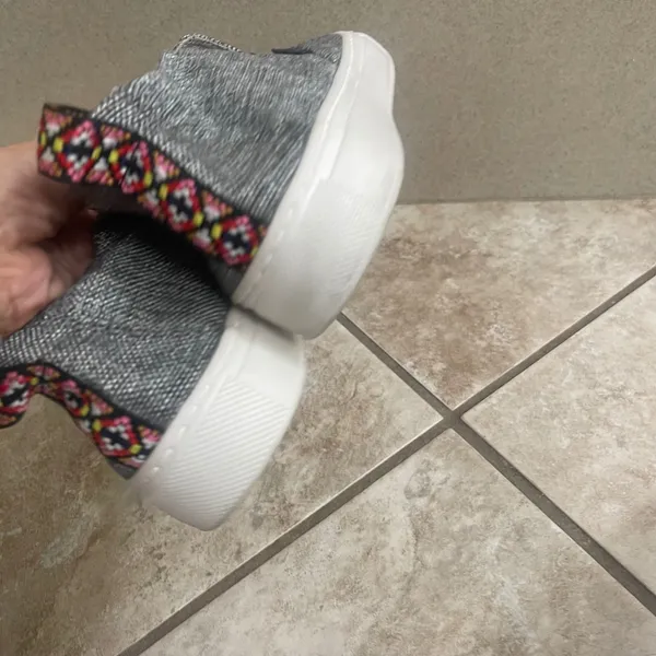 Hey Dude Peyton Linen Gray Slip On Comfort Casual Women's Shoes Size‎ 9 - Image 4