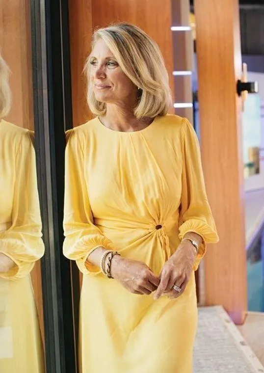 FARM RIO Cutout Piped Ring Midi Dress in Yellow Size Small - Image 15