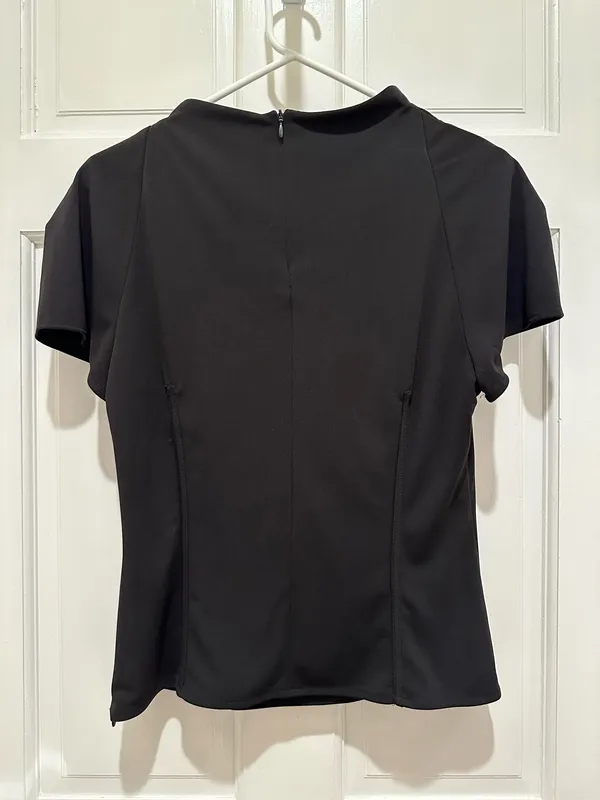 Zara Mock Neck Short Sleeve Top - Image 7