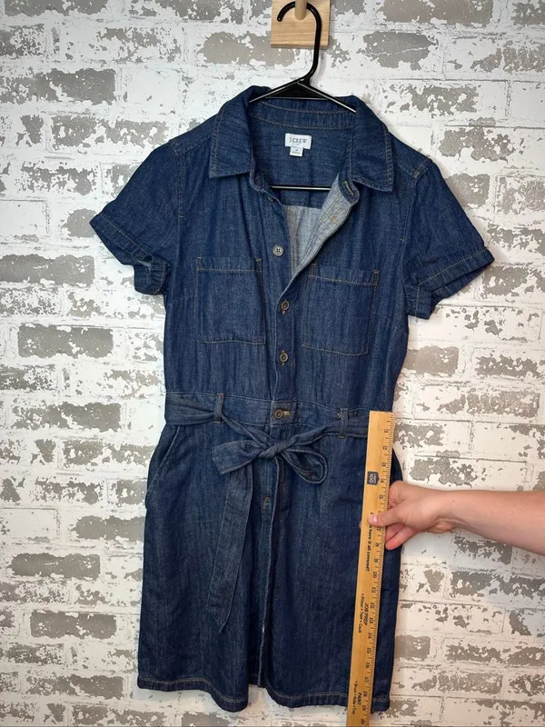 J. Crew | women denim button down dress - Image 6