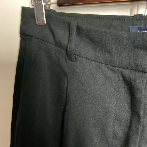 J. Crew Black Linen‎ Trouser Pants Size 4 Petite New - Image 5