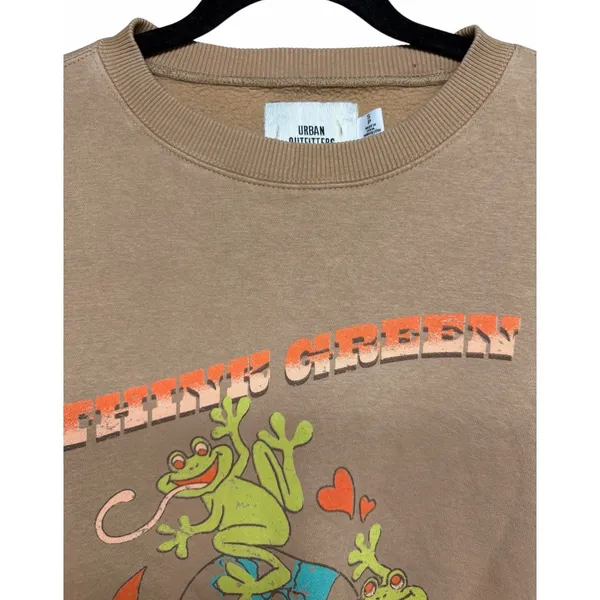 Urban‎ Outfitters Frog Earth Day Sweatshirt Think Green Oversized Size Small - Image 3