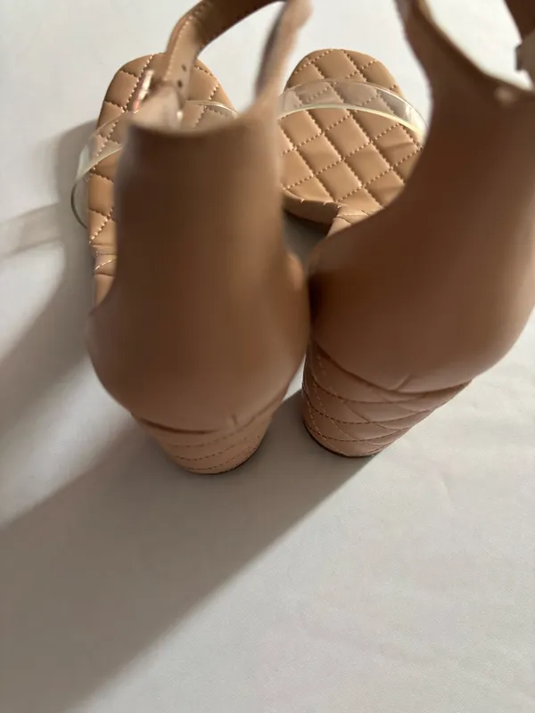 Nude dancing or church shoes..Brand Inc. clear band across toes.. - Image 3