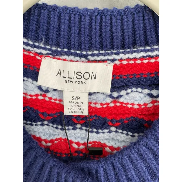 Allison New York Womens Adelle Cardigan Short Sleeve Jewel Button Striped Small - Image 6