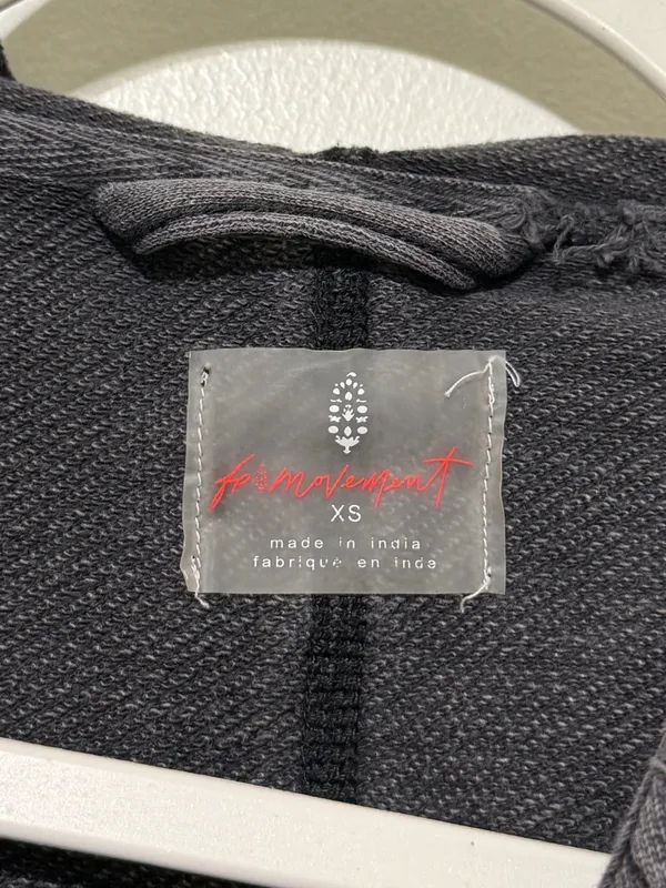 Free People Movement Only One Zip Up Hoodie Black XS Oversized - Image 3
