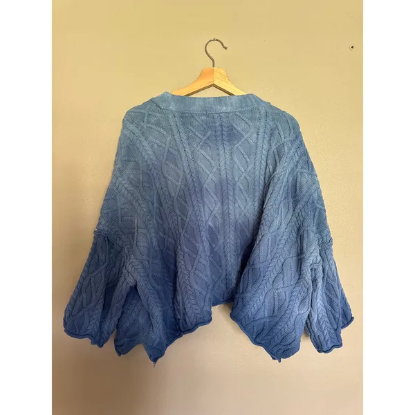 FREE PEOPLE Washed Ashore Sweater in Bellweather Blue Size XS - Image 7