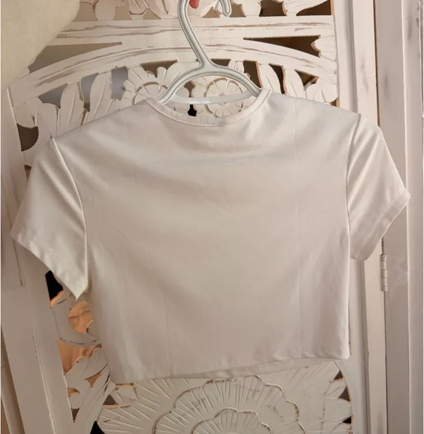 Cropped baby tee White - Image 2