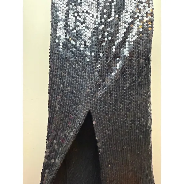 VTG Nightline by Della Roufogali Black Sequin Gown Sz. 4 - Image 4