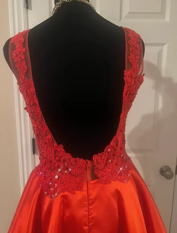 Coya Collection Formal red A line homecoming dress - Image 8