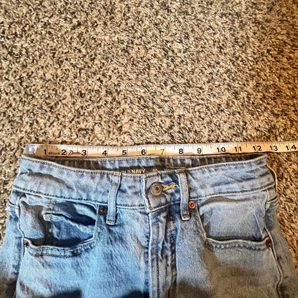 Old‎ Navy Womens Jeans Sky High Wide Leg Light Wash Distressed Size 00 - Image 4