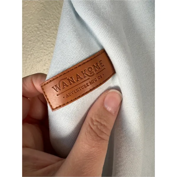 Wanakome Light Blue Hoodie Sweatshirt Womens XS Casual Cozy Cowl Neck - Image 3