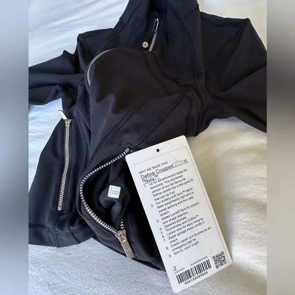 NWT Lululemon Define Cropped Jacket *Nulu - Black / Mirror Silver - 2 - Image 16